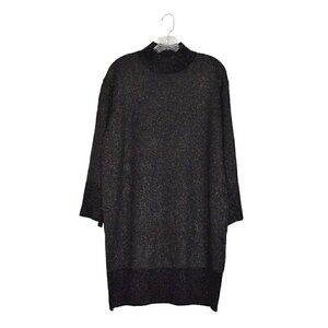 Cooper ST Alice Knit Metallic Pullover Black Dress Size M